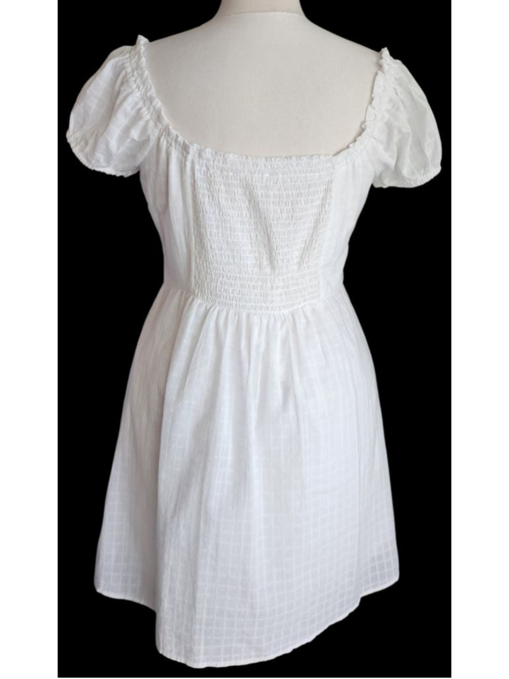 Women's Copper Key White Off-Shoulder Milkmaid Mini Dress M - Picture 2 of 12